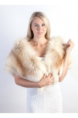 Platinum Arctic Gold Fox Fur Stole